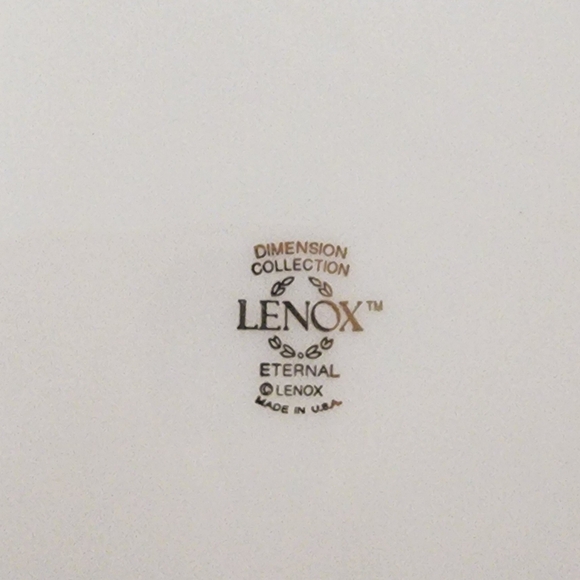 Lenox Fine China GOLD Trim Dimension Collection Eternal Dinner Plate 10.75in - Picture 5 of 5